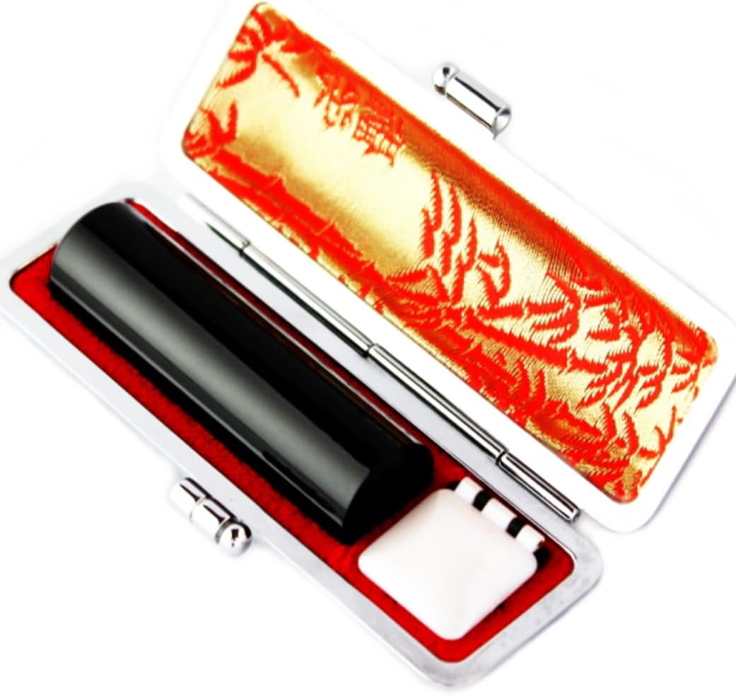 ハンコヤストア 黒水牛印鑑 高級もみ革印鑑ケース付 ハンコヤストア 黒水牛印鑑 高級もみ革印鑑ケース付