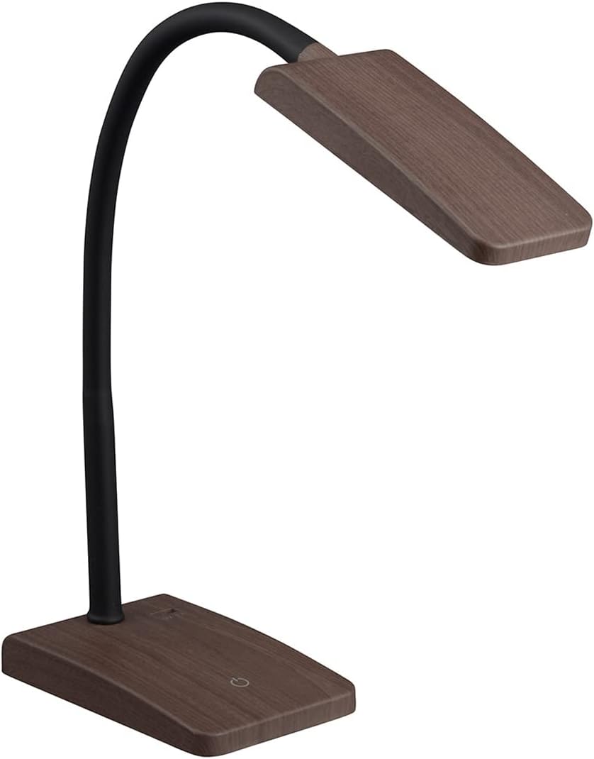 オーム電機 LEDデスクライト ブラウン